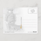 乳食べ物を与え瓶入りの子どもの子豚 ポストカード (裏面)