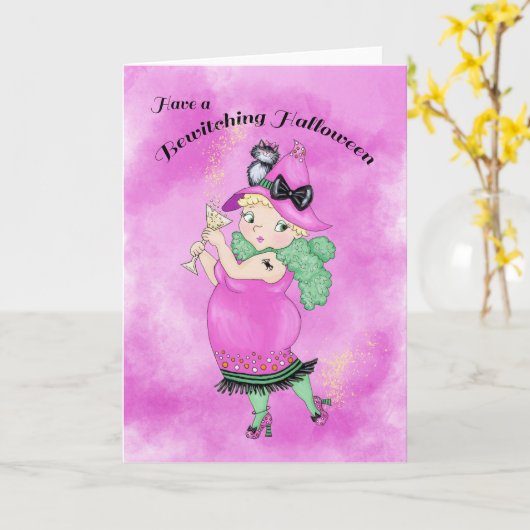 乳首の魔女 カード (黄色い花)