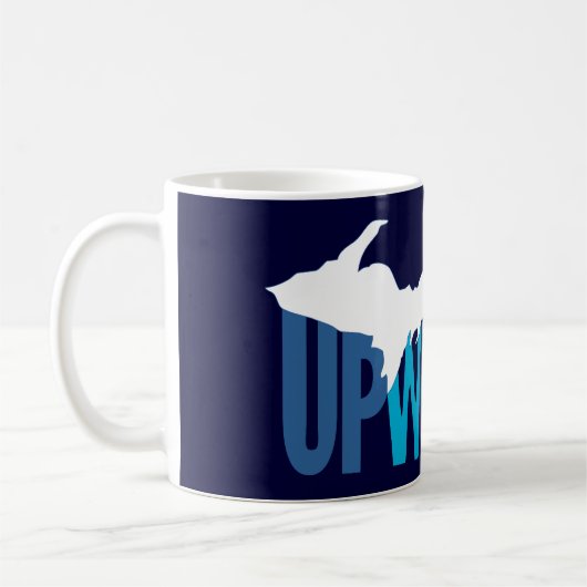 乳首はさみ切るロゴのマグ コーヒーマグカップ (左)