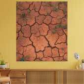 乾いたひび割れた地面 キャンバスプリント (インサイチュ (リビング))