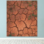 乾いたひび割れた地面 キャンバスプリント (インサイチュ (ウッドフロア))