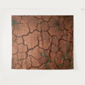 乾いたひび割れた地面 タペストリー (正面(横))