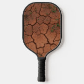 乾いたひび割れた地面 ピックルボールラケット (裏面)