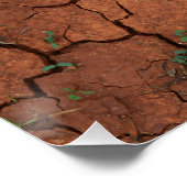 乾いたひび割れた地面 ポスター (コーナー)