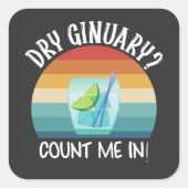 乾いた乾いた乾いた乾いた乾いた数え方 – ヴィンテージの夕日 スクエアシール (正面)