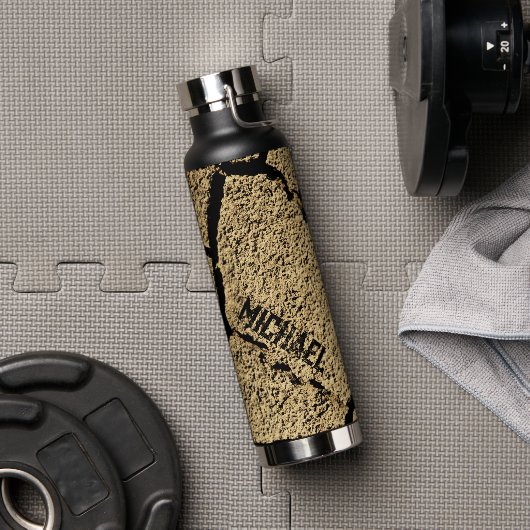 乾いた土地ひび割れた地球の干カッコいいばつ名前 ウォーターボトル (ジム)