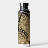 乾いた土地ひび割れた地球の干カッコいいばつ名前 ウォーターボトル (左面)