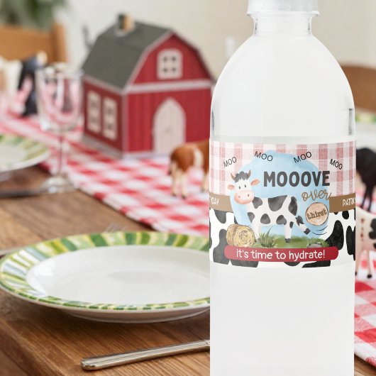 乾いた農場の水びんのラベルを移動 ペットボトルラベル