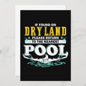 乾もし地でプール水泳チームにおもしろい戻る シーズンカード (正面/裏面)