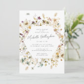 乾エレガント乾野花パンパブライダルシャワー 招待状 (スタンド正面)