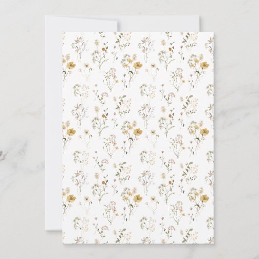 乾エレガント乾野花パンパブライダルシャワー 招待状 (裏面)