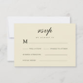 乾エレガント素朴フローラダークブラウン結婚ズ 出欠カード (裏面)