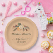 乾モダン冬柑橘系ベビーシャワー ペーパープレート (パーティー)