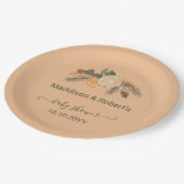 乾モダン冬柑橘系ベビーシャワー ペーパープレート (アングル)