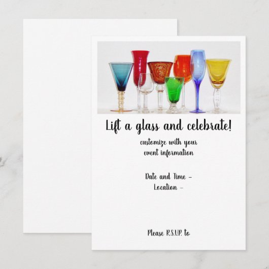 「乾杯しよう」招待状 招待状 (正面/裏面)