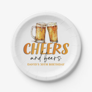 乾杯とビールのグラス 誕生日パーティー用の紙皿 ペーパープレート