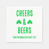 乾杯とビールのパーティーイベント スタンダードカクテルナプキン (正面)