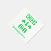 乾杯とビールのパーティーイベント スタンダードカクテルナプキン (角)