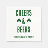 乾杯とビールのパーティーイベント スタンダードカクテルナプキン (正面)