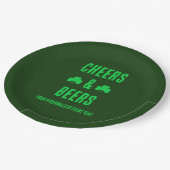 乾杯とビールのパーティーイベント ペーパープレート (アングル)