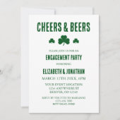 乾杯とビールの婚約パーティー 招待状 (正面)