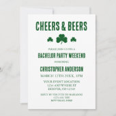 乾杯とビールの独身パーティー 招待状 (正面)