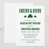 乾杯とビールの独身パーティー 招待状 (正面/裏面)