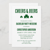 乾杯とビールの独身最後の夜 招待状 (正面/裏面)