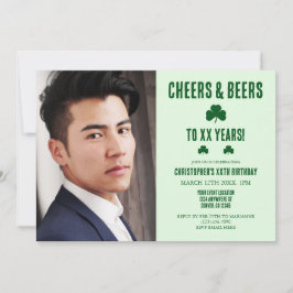 乾杯とビールの誕生日 招待状