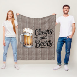 乾杯とビール 大人の誕生日パーティー フリースブランケット
