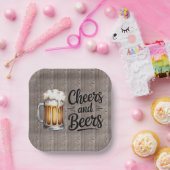 乾杯とビール 大人の誕生日パーティー ペーパープレート (パーティー)