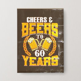 “乾杯とビール”楽しい誕生日ボタン 缶バッジ