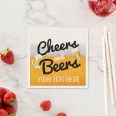 乾杯とビール|泡が立つ冷たいビール スタンダードカクテルナプキン (インサイチュ)