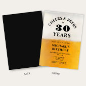 乾杯とビール 30歳の誕生日 招待状