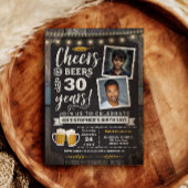 乾杯とビール 50歳の誕生日招待状 招待状