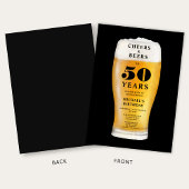 乾杯とビール 50歳の誕生日 招待状