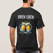 乾杯とビール 75歳の誕生日ブルワーズクルー Tシャツ (裏面)