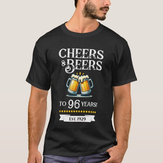 乾杯とビール 96周年 バースデイブリュー Crew Tシャツ (正面)