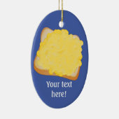 乾杯のグリルチーズこの上のあなたの独自の言葉 セラミックオーナメント (右)
