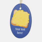 乾杯のグリルチーズこの上のあなたの独自の言葉 セラミックオーナメント (左)