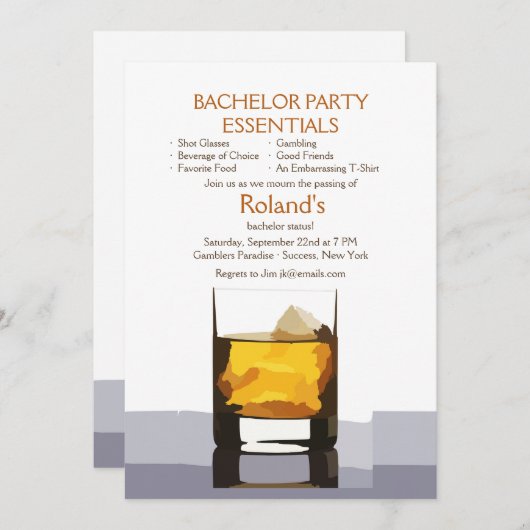 乾杯の招待状 招待状 (正面/裏面)