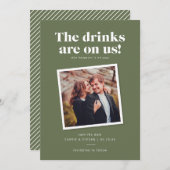 乾杯は私たちに 新婚パーティー 保存日付 セーブザデート (正面/裏面)