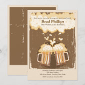 乾杯を祝うビールの招待状 招待状 (正面/裏面)