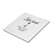 乾杯を結婚記念パーティーの名前と日付のグラスに タイル (側面)