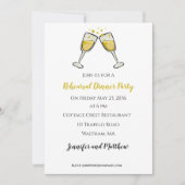 乾杯グラス ウェディング リハーサルパーティー 招待状 (正面)