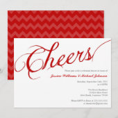 乾杯パーティー 招待状 (正面/裏面)