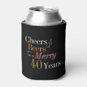 乾杯ビールメリー40歳のクリスマス誕生日パーティー 缶クーラー (缶正面)