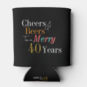 乾杯ビールメリー40歳のクリスマス誕生日パーティー 缶クーラー (裏面)