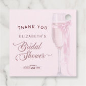 乾杯ラブ ワイングラス ボウタイ ブライダルシャワー フェイバータグ (裏面)