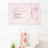 乾杯ラブ ワイングラス ボウタイ ブライダルシャワー 横断幕 (インサイチュ)